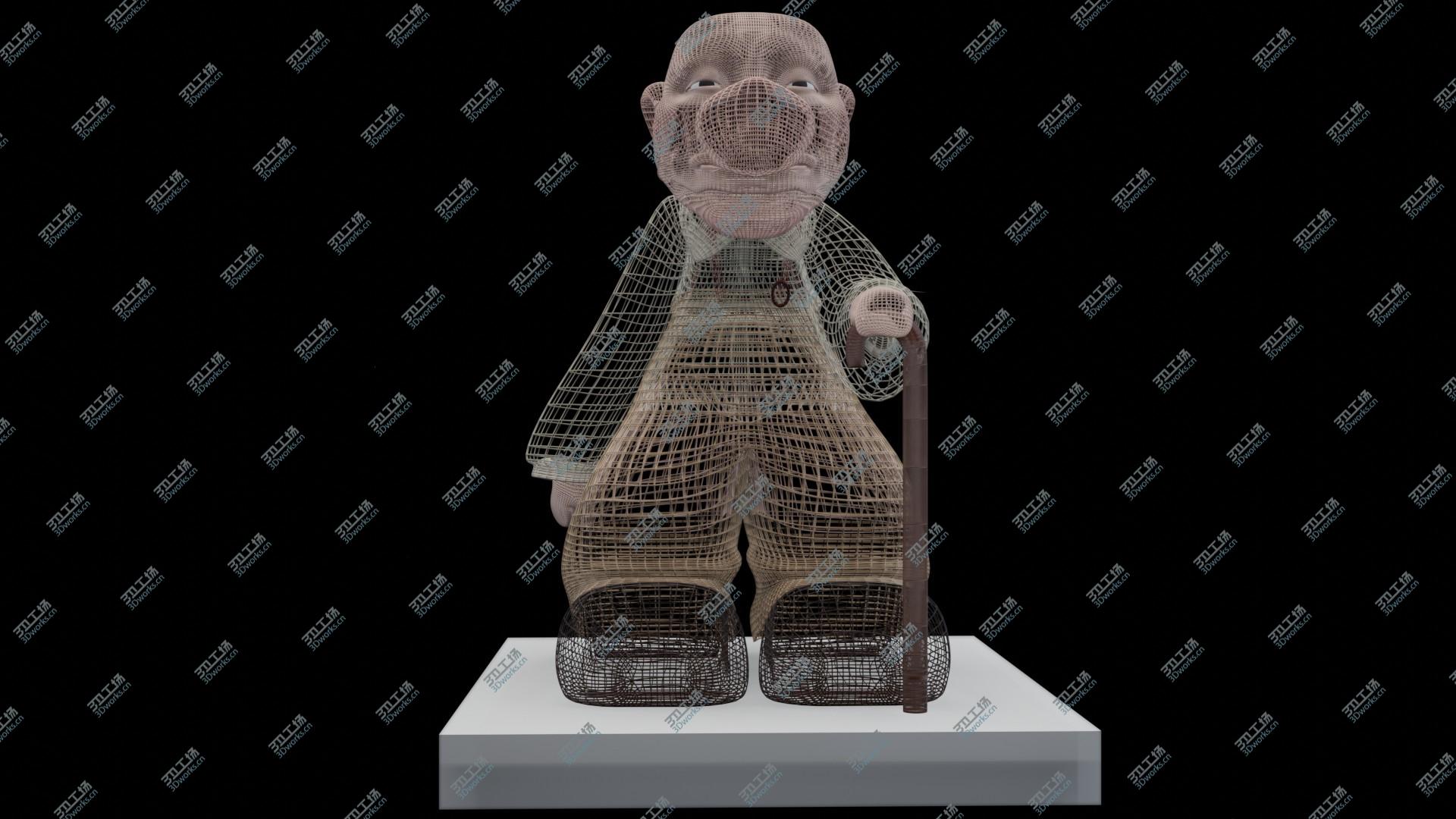 images/goods_img/20210313/Cartoon old man 3D character 3D model/3.jpg